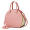 Women Expandable Handbag Canteen Shopping Crossbody Bag - Pink