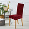 Plush Plaid Elastic Chair Cove Spandex Elastic Dining Chair Protective Case Soft Plush Chair Cover - Wine Red