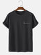 Mens 100% Cotton Character Print Crew Neck Short Sleeve T-Shirt - Black