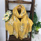 Women Embroidered Comfort Linen Scarves - Yellow