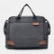 Men Multi-Layers Multi-pocket 13.3 Inch Laptop Bag Crossbody Bag Handbag - Gray