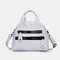 Women Multi-pocket Handbags Waterproof Crossbody Leather Bag - White