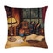 خمر الأوروبية رسم اللوحة ثلج غطاء وسادة كتان المنزل أريكة ديكور فني رمي أكياس وسادات - #10