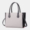QUEENIE Women Casual Shopping Multifunction Patchwork Shoulder Bag - Black