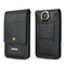 Men 5.2/6.5 inch Genuine Leather Phone Bag For iPhone5/6/7/8/Plus Outdoor 11/13 Card Slot Purse - Black