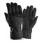 Men Winter Cycling Gloves Velvet Thick Windproof Waterproof Warm Outdoor Ski Full-finger Gloves - Black