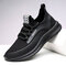 Season Tide Shoes New Men's Shoes Trend Flying Woven Casual Sports Shoes Net Red Runway Shoes - Black