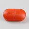 6 Grid Candy-color Матовая портативная однонедельная маленькая таблеточная коробка для жевательной резинки - Красный