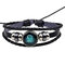 Vintage Multilayer Bracelet Leather Handmade Gallstone Twelve Constellation Ethnic Jewelry for Women - 08