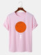 Mens Sun & Planet Graphic Printed Casual Everyday Cotton T-shirts - Pink
