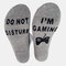 Socks With Letters Playing Games Pattern - Gray