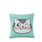 Capa de almofada de animais fofos de 45 * 45 cm Cachorro Cat Cartoon Padrão Fronha de decoração de casa - #6
