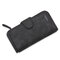 Woman Four Fold Wallet Purse 14 Card Slot PU Card Bag Multi-Slots 5.5 Inch Phone Bag - Black
