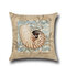 Conch Seahorse Seashell Cushion Cover 45*45cm Cotton Linen Wedding Decor Throw Pillowcase - #4