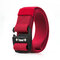 Men Wide Brim Alloy Buckle Polyester Material Belt Outdoor Train Multi-functional Cobra Belt - Red