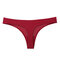 Sexy Seamless Hollow Out Ice Silk Low Rise Thongs - Red