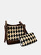 Women Vintage Faux Leather Lattice Pattern Large Capacity Crossbody Bag Shoulder Bag - #02