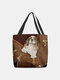 Women Dog Pattern Prints Handbag Shoulder Bag Tote - #12