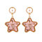 Pendiente de estrella de concha bohemia perla Pendientes de diamantes de imitación para estilo Mujer Playa - 05