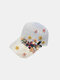 Female Baseball Hat Flower Shade Breathable Wild Tide Casual Cap - #02