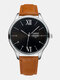 18 Colors Faux Leather Men Business Casual Normal Quartz Watches - #18