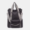 Women Nylon Waterproof Large Capacity Handbag Shoulder Bag - Grey