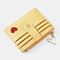 Multi-card Card Holder Card Holder Heart-Shaped Embroidered Thread Small Wallet Fashionable Multi-function Coin Purse - Yellow