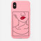 Pink Girl Cute Woman Tongue Pattern Phone Case For iPhone - #01