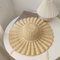 Wave Side Lace Straw Straw Hat Female Summer Dome Shell Pattern Big Hat Eaves Hat - #01