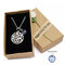 Women's Hollow Heart Love Mom Crystal Birthstone Pendant Stainless Steel Charm Necklace Gift  - September