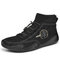 Men Handmade Leather Comfy Soft Sock Ankle Boots - Black