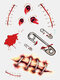 Halloween Temporary Tattoo Sticker Party Atmosphere Props Horror Wound Scars Tattoo Transfer Paper - #03