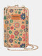 حقيبة حمل متعددة الفتحات بطاقة بطبعة جلد صناعي هاتف حقيبة كروس بودي - #02