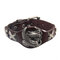 Punk Unisex Eagle Genuine Leather Wrap Charm Wristband Bracelet for Men Women Gift - Coffee