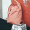 Men Women Nylon Street Large Capacity Backpack School Bag - Pink