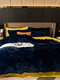 4Pcs AB Sided Plain Color Crystal Velvet Comfy Bedding Duvet Cover Set Pillowcase Adults Bed Duvet Set - #06