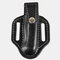 Genuine Leather Portable Closed EDC Case Waist Bag for Men - Black