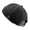 Men & Women Adjustable Solid Cotton Brimless Hat Retro Outdoor Casual Travel Crimping Bucket Cap - Black