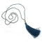 Bohemian Handmade String Beads Crystal Tassel Pendant Necklace Buddha Head Pendant Long Necklace - 01