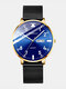 8 Colors Stainless Steel Alloy Men Business Casual Luminous Round-shaped Quartz Watches - #05