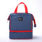 Double-Layer Cationic Portable Insulation Lunch Box Lunch Bag  Thick Picnic Bag Ice Pack - Navy Blue