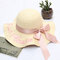 Sun Hat Female Season Sunscreen Embroidery Letter Straw Hat Travel Seaside Beach Hat Big Leisure Sun Hat - Alphabet Pink - Beige