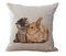 Cat Pattern Cotton Linen Sofa Pillowcase Square Decoration Cushion Cover - #5