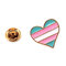 Creative Cute Heart Shaped Letter Badge Brooch Rainbow Love Brooch Women Jewelry - 01