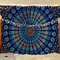 Printed Hanging Tapestry Indian Bohemian Psychedelic Peacock Mandala Wall Hanging Floral Bedding Tapestry - #2