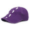 Breathable Cotton Peak Hat Adjustable Summer Thin Beret Cap For Men And Women  - Purple