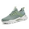 Men Light Weight Knitted Fabric Casual Walking Shoes - Green