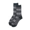 Mens Winter Warm Vintage Vogue Wool Diamond Socks Casual Comfortable Middle Tube Socks - Black