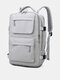 Women Nylon Fashion Multifunctional Storage Large Capacity Backpack - Gray