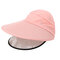 COLLROWN Women's Summer Sun Hat Double-layer Removable Sun Visor Big-edge Anti-UV  - Pink